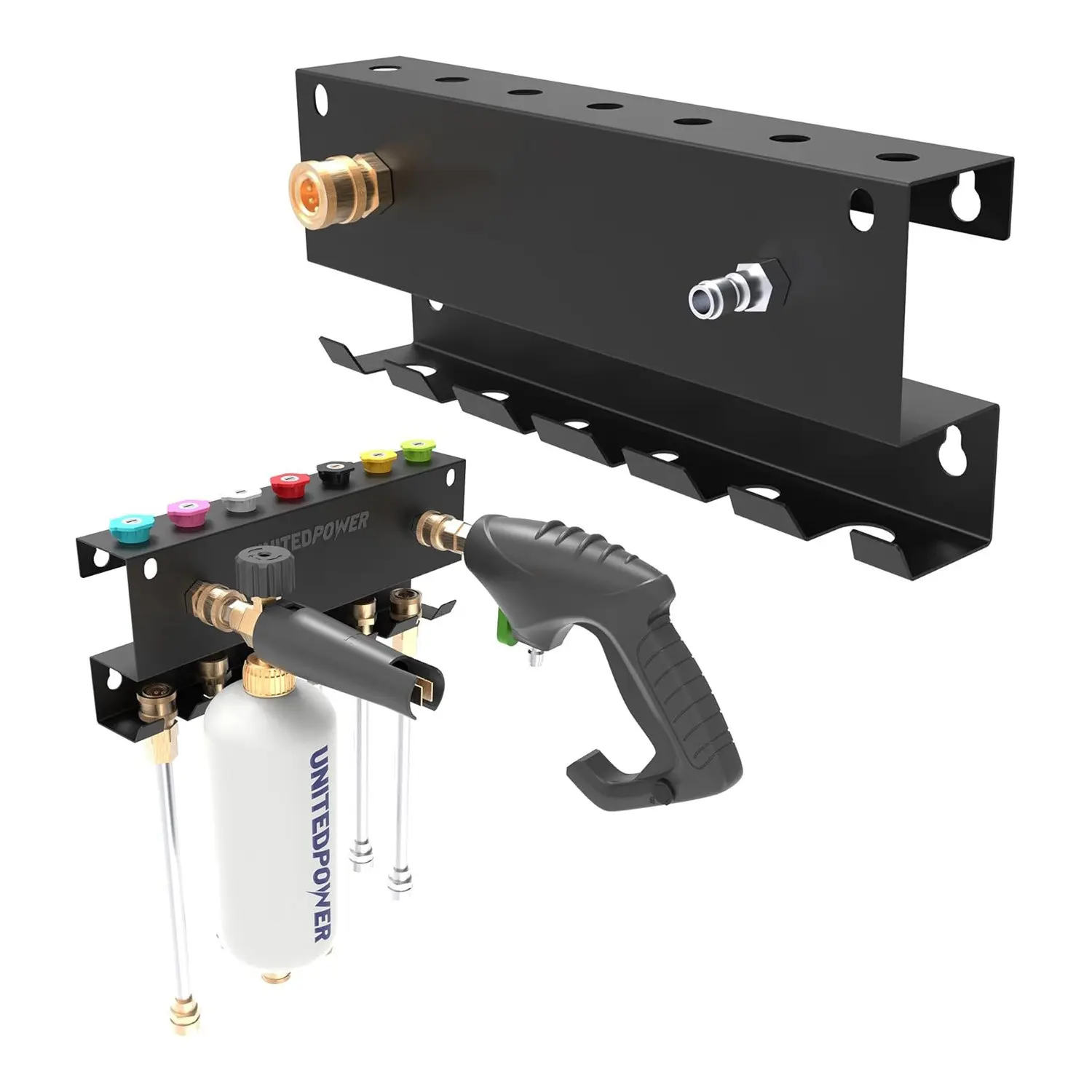 High-Pressure Washer Gun Mount, Wall-Mounted Foam Sprayer Rack, Car Washing Accessories, Durable Design, Easy Installation
