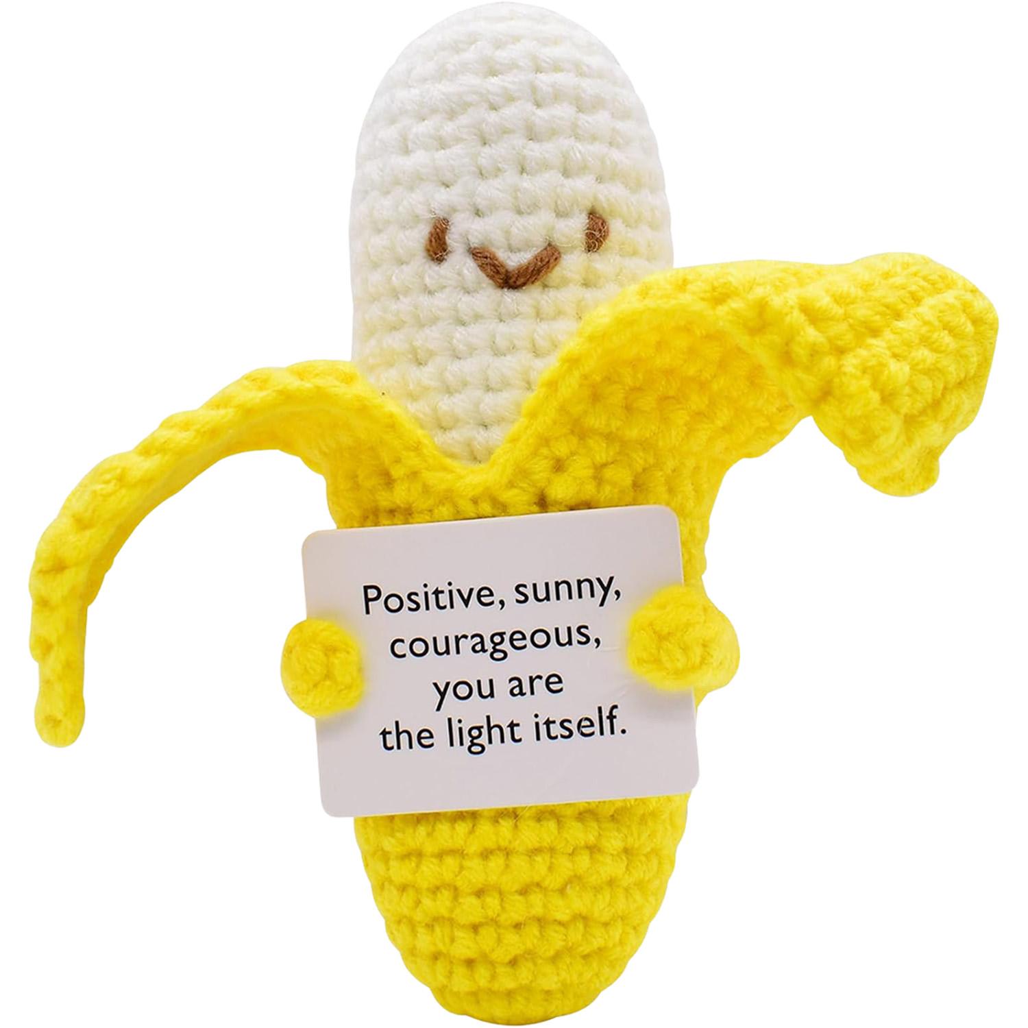 Adorable handmade banana crochet dolls! mini fruit plush toys are soft and well-crafted, perfect as cute little birthday gifts for both kids and adults. A charming tiny companion for desk decor or daily play, bringing smiles and sweetness to everyone