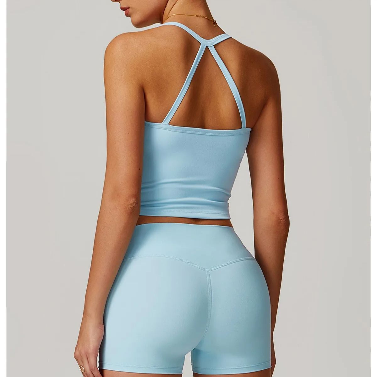 Women's Cross Back Yoga Sports Bra Gym Tank Top Push-Up Workout Bra Fitness Vest Comfortable 'Naked Feeling'Gym Bra Fitness Wear