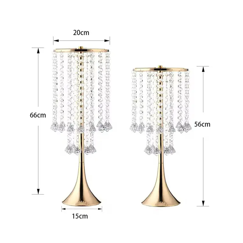 Crystal Diamond Flower Stand | Electroplated Vase for Wedding Aisles & Table Decor #WeddingDecor #Centerpiece