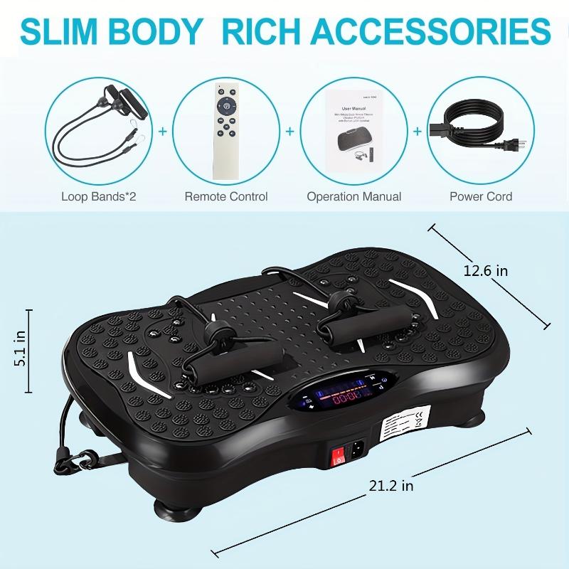 Vibration Plate Exercise Machine, Waver Vibration Plate, Home Fitness Full Body Shaker Exercise Machine, Vibration Board Equipment For Lymphatic Drainage, Gym Set Women Men Ab Leg Step Workout Platform, Without Battery