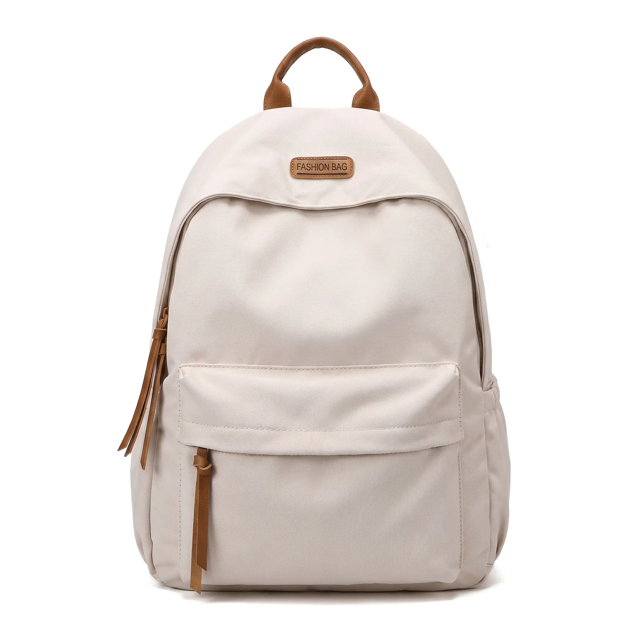 Viral Minimalist Beige Backpack For Women Casual School College Bookbag Clean Girl Aesthetic Lightweight Daily Outfits Work Essential Large Capacity Campus Daypack Roomy Travel Trendy Fashion Finds