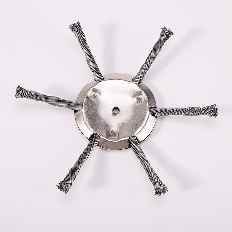 Small Lithium Battery Weed Wiper Brush, Universal Garden Grass Cutter, Fits 6-10 Inch Trimmer Blades, Rotating Steel Wire Weed Whacker Head