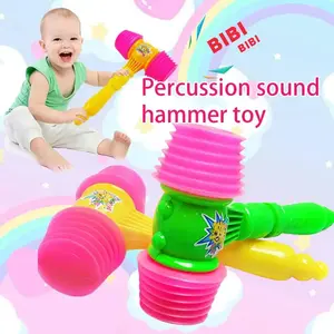 Pounding Hammer Toys PVC Kids Hammer Toys Musical Sound Kids Educational Beating Gavel Plastic Squeaky Mallet Instrument