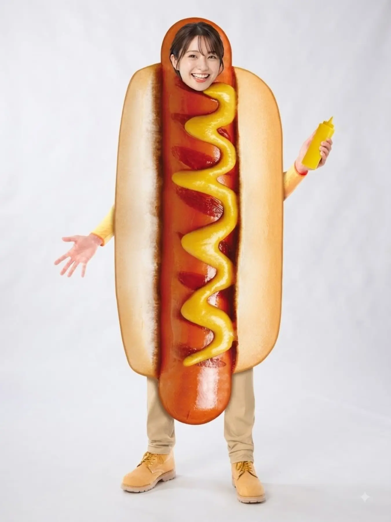 Cosplay Mexican Festival Costume, Adult One-Piece Stage Performance, Hot Dog Show Dress, Long Loose-Fit Print Garment
