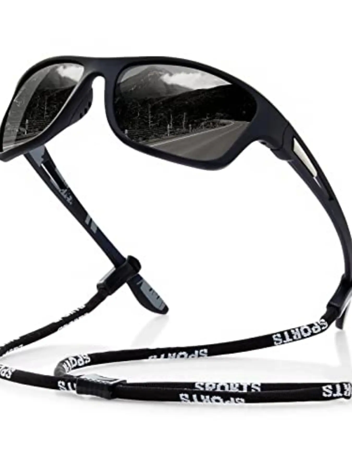Men's Sunglasses with Lanyard, Casual Durable Sports Style, Ideal for Driving, Fishing, Outdoor Activities, All Seasons