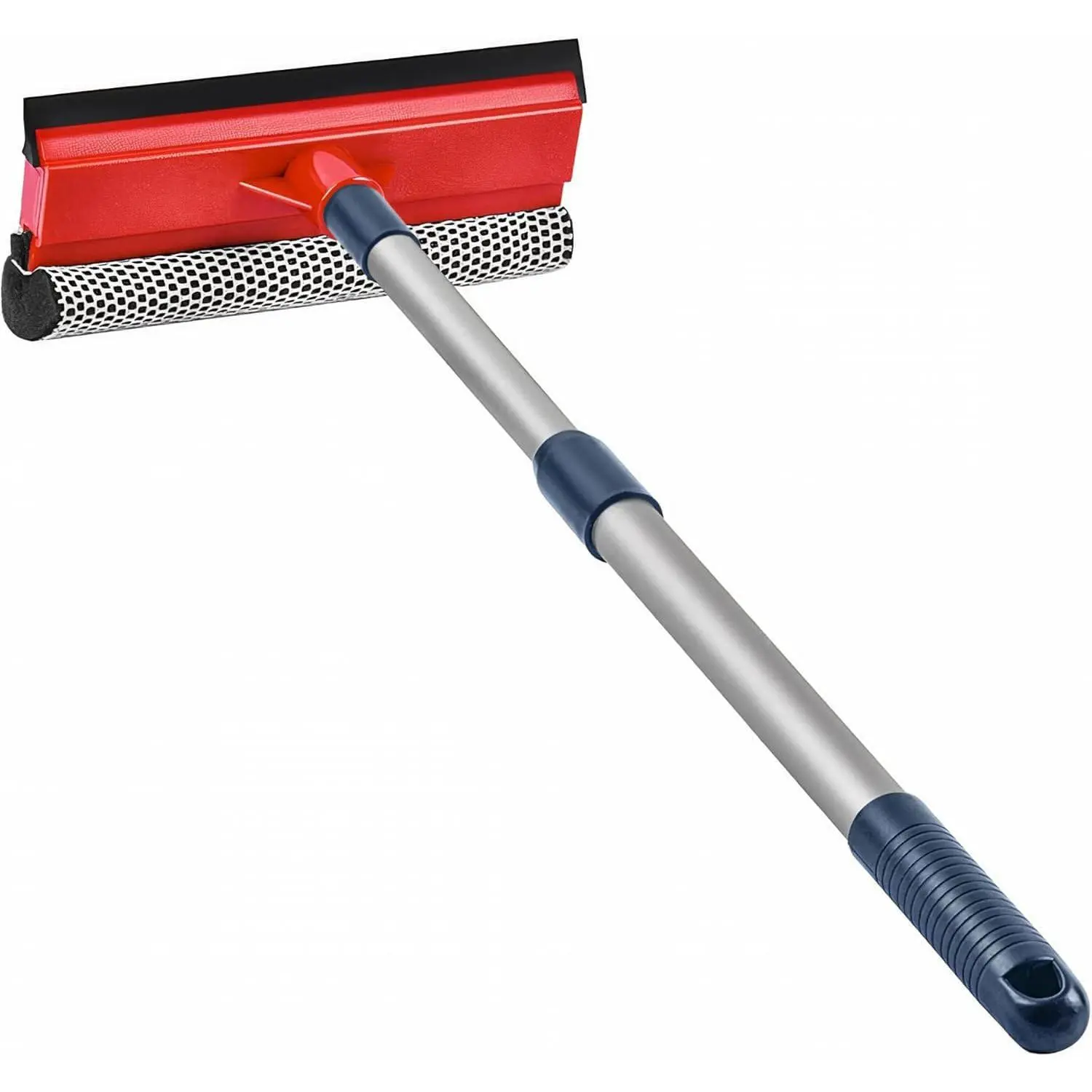 for Window Cleaning with Long Handle, 2-in-1 Window Squeege for ,  Windshield, Mirror, Glass Cleaning with Extension Pole 18"-30"