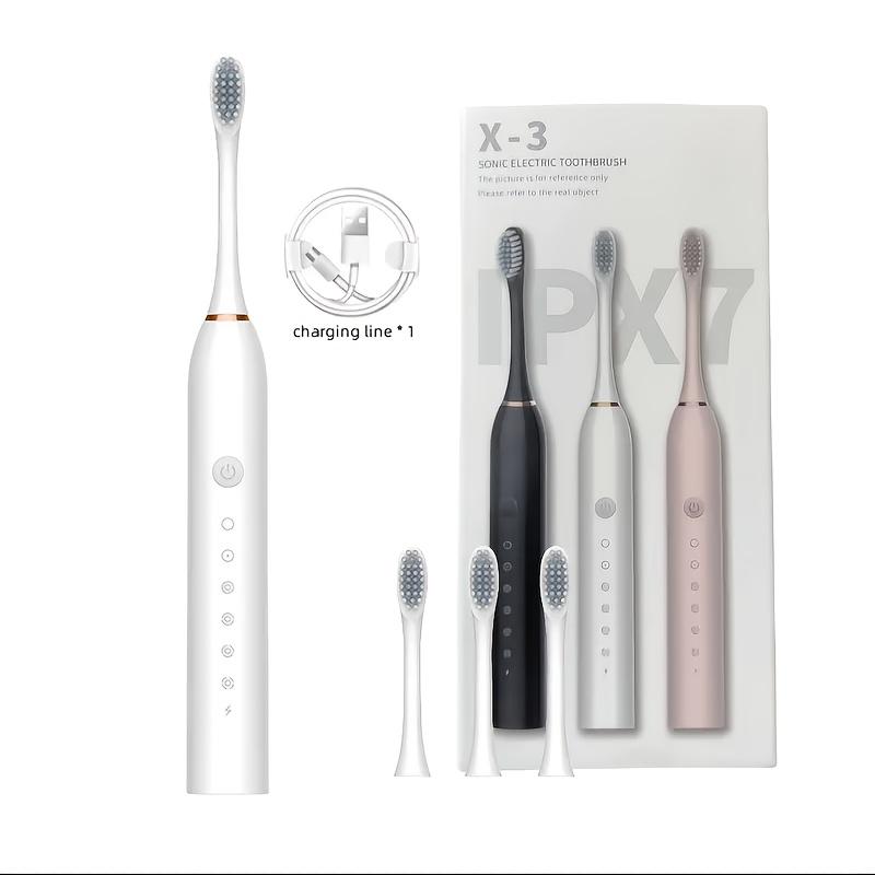 Smart Electric Toothbrush with 6 Modes - Effectively Cleans Teeth & Gums, Rechargeable USB Electric Toothbrush with Replacement Head, Sonic Electric Toothbrush for Adults - for Oral Hygiene - Great Gift for Family & Friends