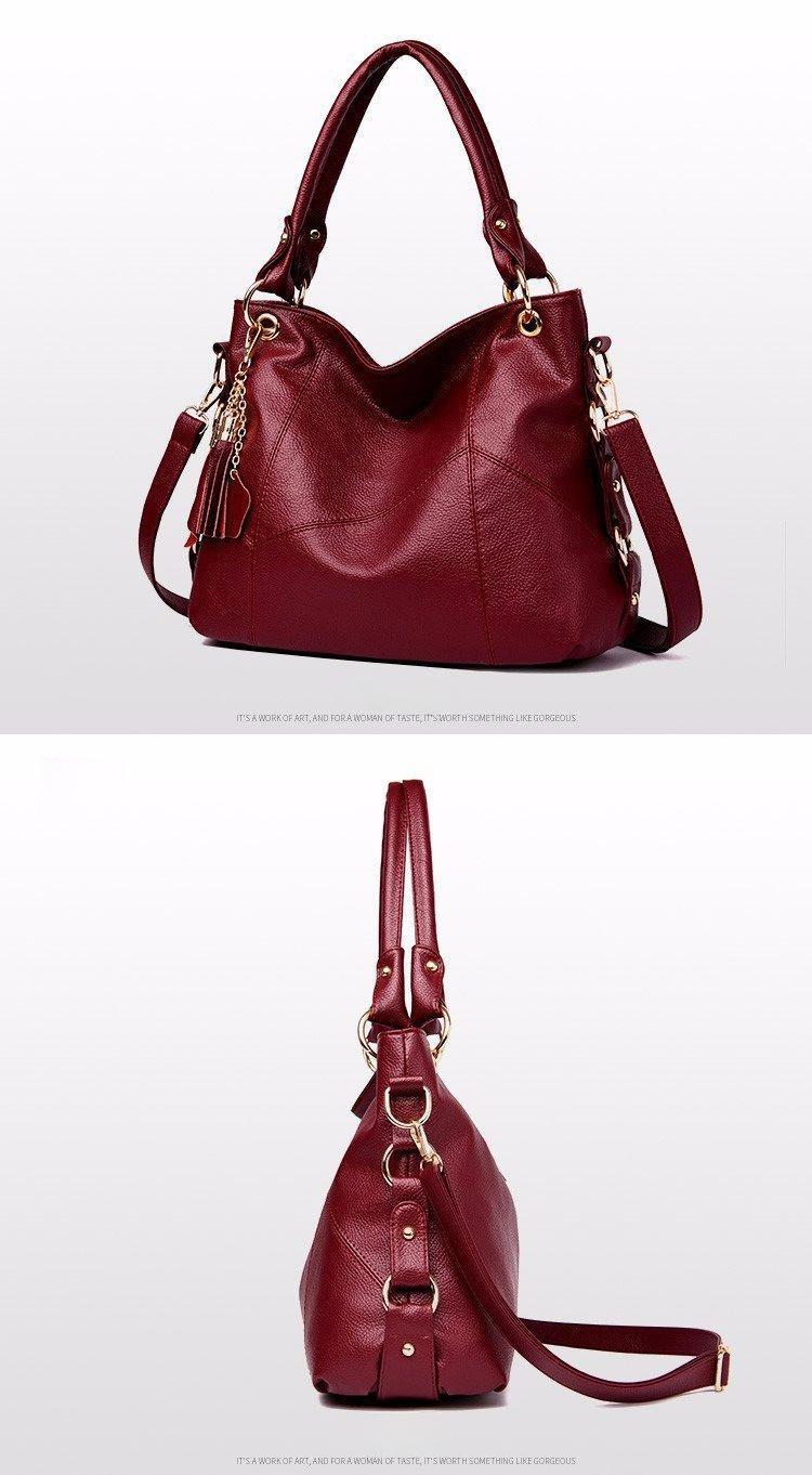 BIGWIG New Flow Speed Women's Handbag, Genuine Leather Tote Bag, Work Shoulder Bag, Large Luxury Design