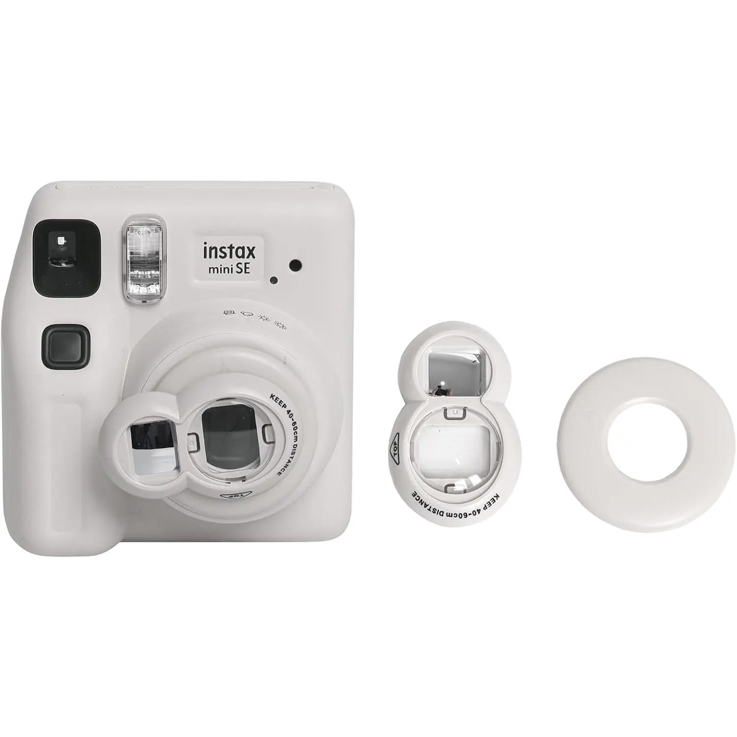 Selfie Mirror for Instax Mini SE/Mini 7+, Self-Portrait Selfie Mirror Close Up Lens Accessories Compatible with  Instax Mini SE/7+/7s/9/8+/8  Cameras - White