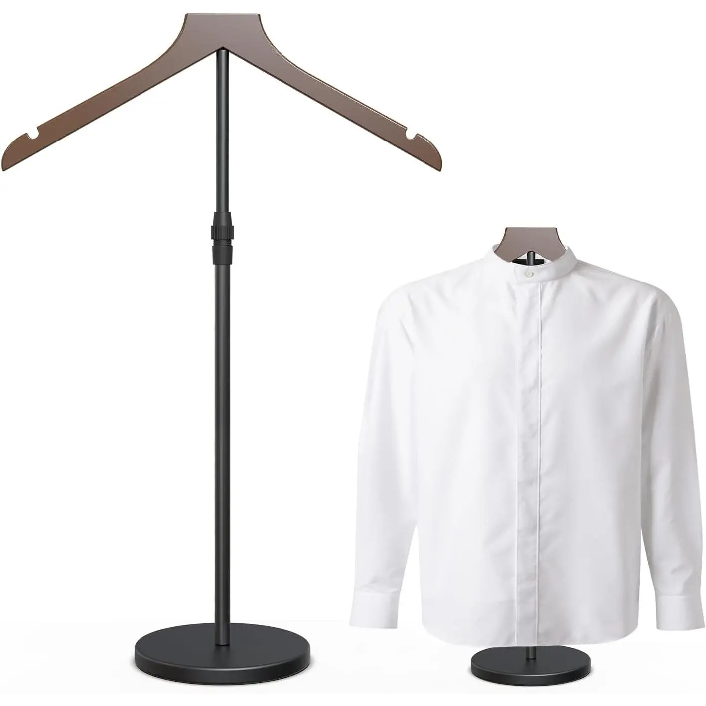 Shirt Display Stand, 18-34 Inch Adjustable Mannequin Stand for Vendors, Mannequin  Valet Stand for Shop, Dress Form Steamer Stand for Clothes, Jacket Coat Hanger Stand, Brown