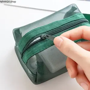 6-Pack Minimalist Transparent Mesh Coin Bag Organiser Set - Portable Mini Zipper Pouches for Change, Cards, Keys - Lightweight, Compact, Durable Travel-Friendly Bags for Daily Use, Shopping,summerwins summerwins