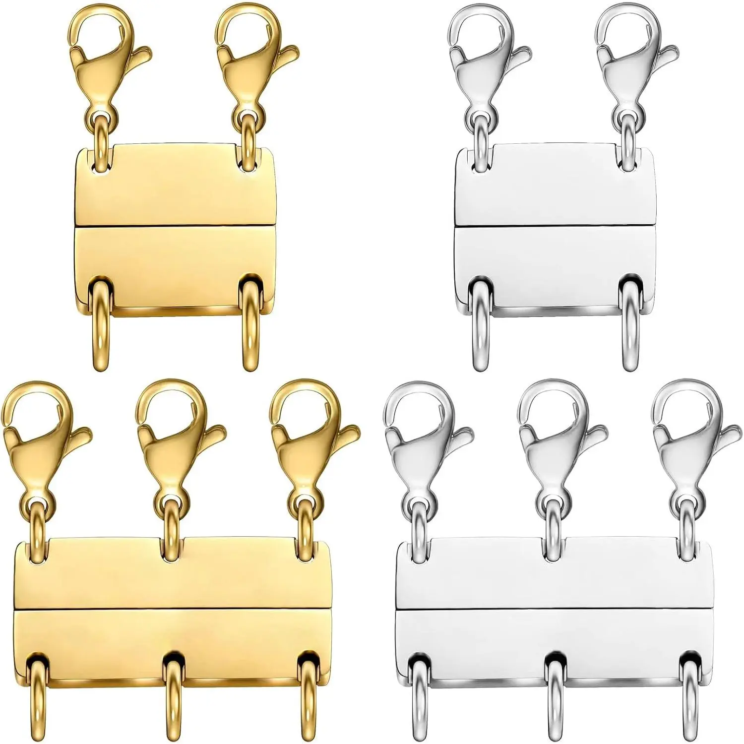 Multi Necklace Layering Clasp,  and  Necklace Separator for Layering,   Clasps  Connectors for Layered Look