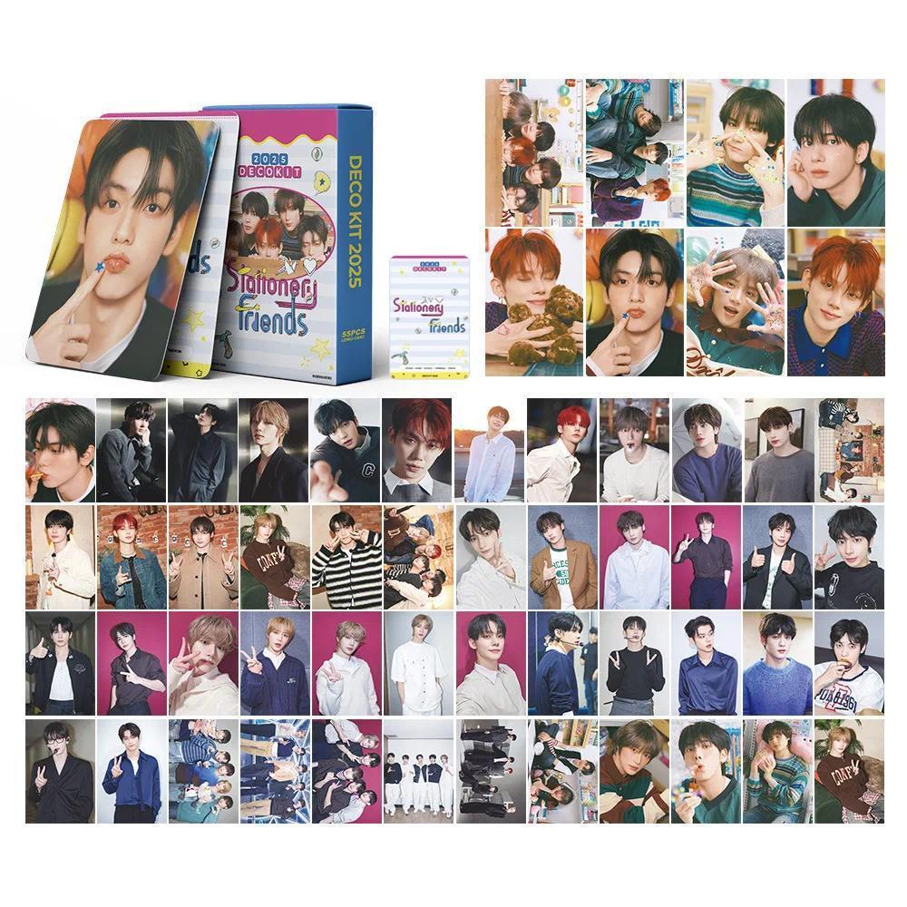 55pcs/set Kpop Photo album DECO KIT TXT Yeonjun Soobin Beomgyu Lomo Cards Photocards for Fans Collcetion High Quality HD Postcar