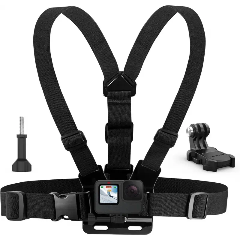 Chest Mount Strap Harness Chesty Body Mount Compatible with GoPro Hero 13, 12, 11, 10, 9, 8, 7, 6, 5, 4, Session, 3+, 3, 2, 1, Max, Hero (2018), AKASO, DJI Osmo Action Cameras