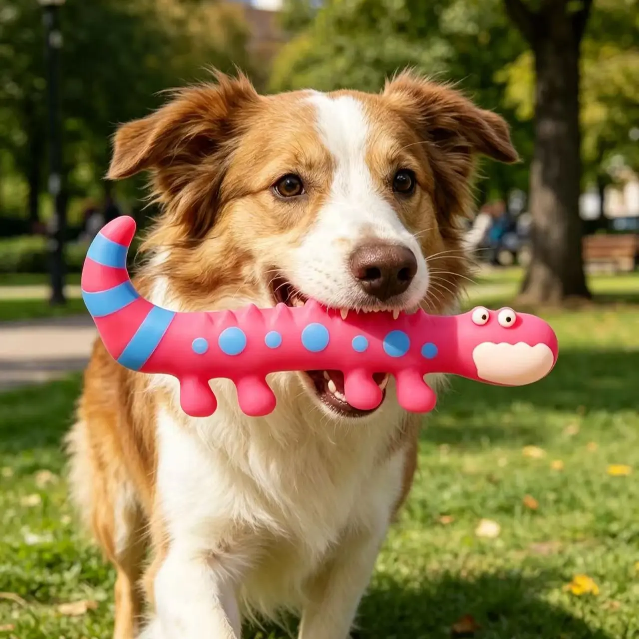 Pet Latex Lizard Toy, Durable Chewable Sound-Producing Chameleon Toy, Ideal for Dogs, Fun and Interactive Pet Plaything