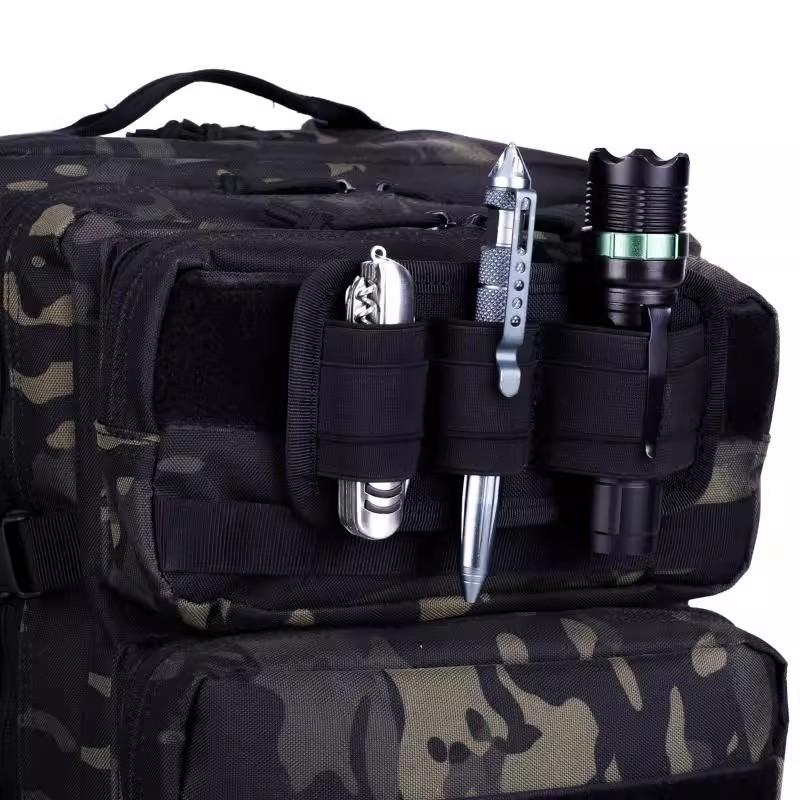Tactical EDC Elastic Insert Bag with Hook & Loop Backing, Multi-functional Vest Backpack Accessory Storage Module, Sports & Outdoor Accessories, Durable Outdoor Hiking