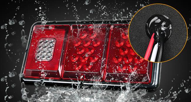 Nilight Rectangle Red LED Triple Tail Lights