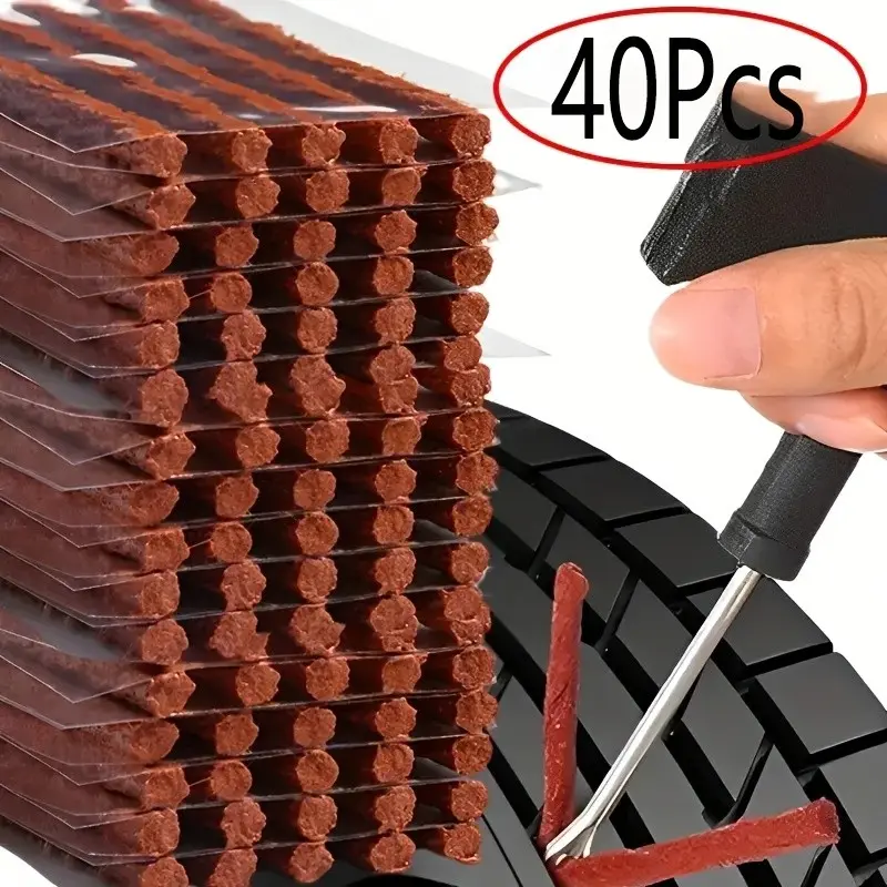 40pcs Car Tire Repair Kit, Quick Fix for Flat Tires, Motorcycle Sealant Set, Garage Auto Supplies, Essential Tire Repair Tools