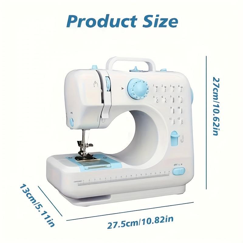 Desktop Sewing Machine Mini Portable Overlock Sew Thick Fabrics Attach Buttons Electric Automatic