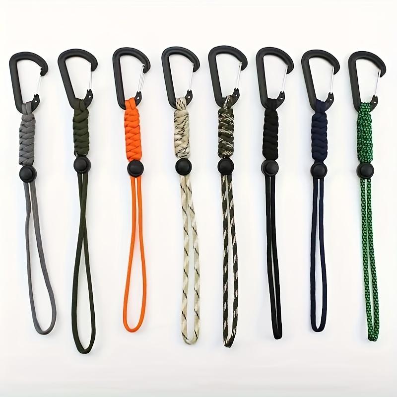 1/2/3counts Paracord Keychain, Anti-lost Rope, Backpack Anti-lost Rope, Outdoor Emergency Key Rope, Hook Carabiner For Leash, Sports & Outdoor Accessories