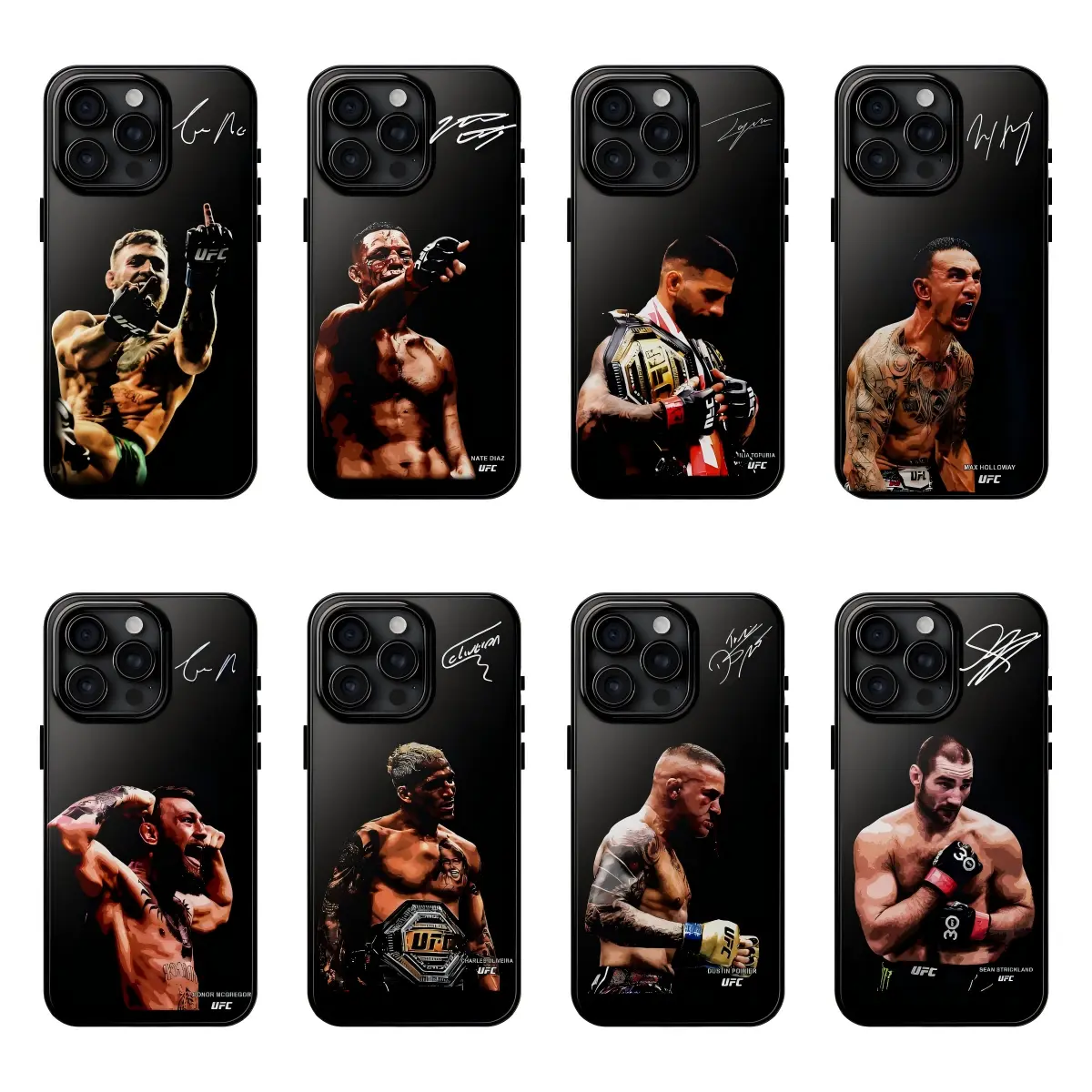 UFC Fighters Collection Signature Phone Case, The Championship Phone Cover, Fight Night for iPhone17 ProMax /16/15/14/13/12/11 Plus for Samsung phones, suitable for both men and women,