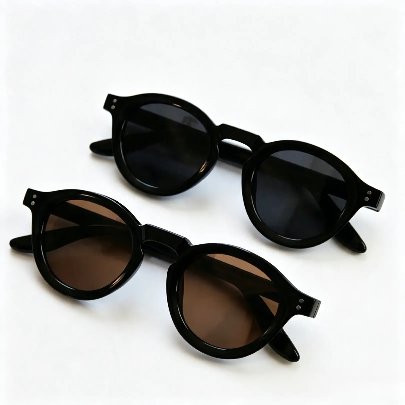 Retro Round TR90 Polarized Sunglasses, Thick Frame Vintage Eyewear For Women And Men, Lightweight Fashion Shades, Ideal For Driving, Travel, Beach And Daily Outdoor Activities
