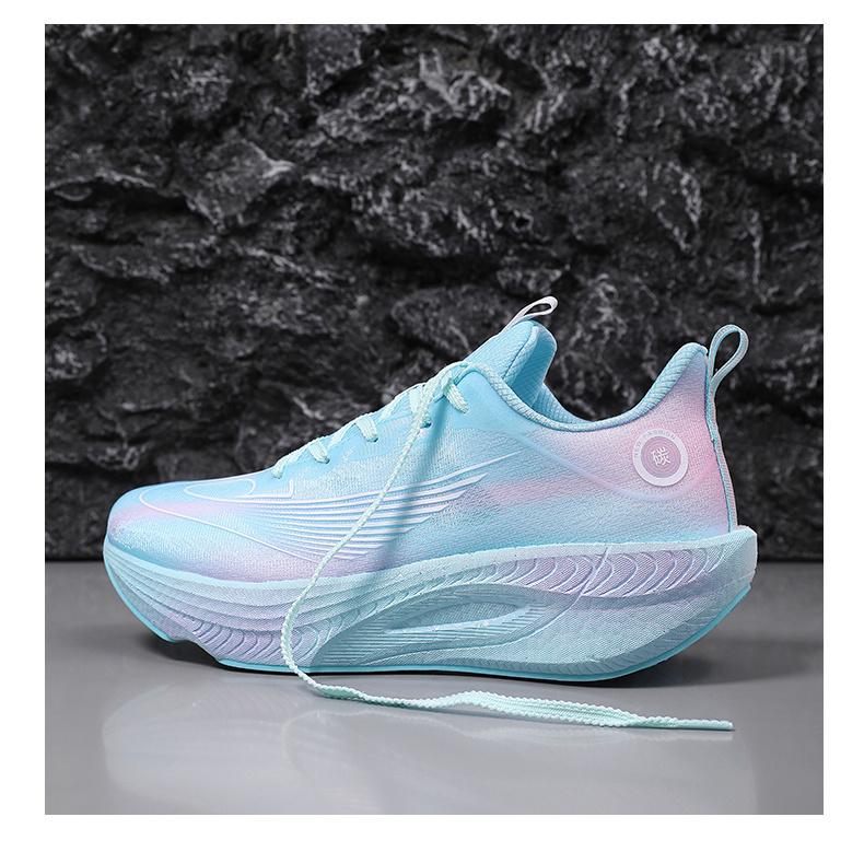 (New)Shoes For Men - Running Shoes For Men Of Large Size, Featuring A Blue And Pink Gradient Breathable Mesh, Shock-absorbing And Anti-slip Sole, And A Lace-up Closed Round Toe Design.These Are Casual Shoes Suitable For Running And Camping