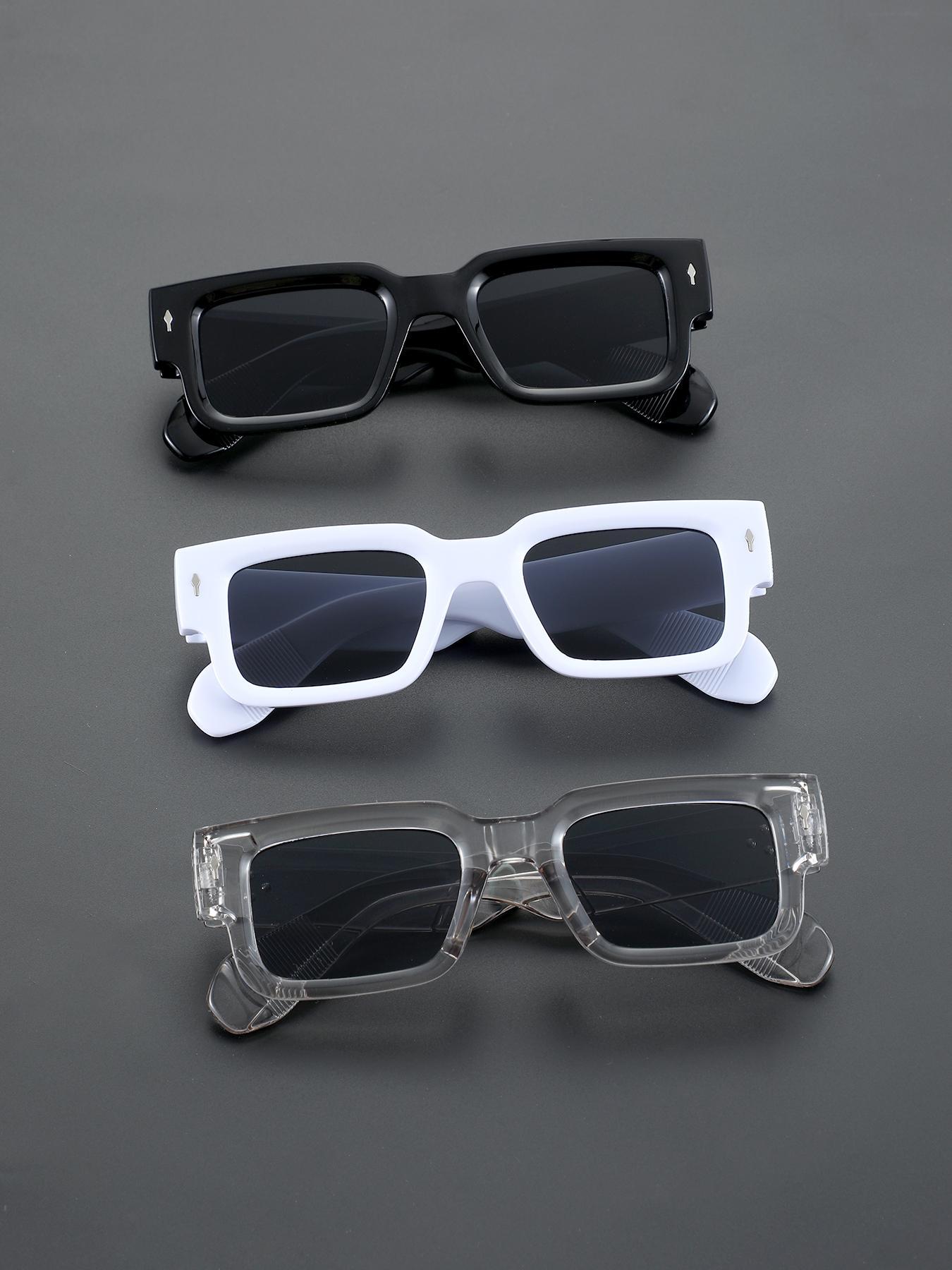 Unisex Simple Style Tinted Lens Sunglasses, Trendy Casual Sunglasses for Everyday Use, Fashion Accessories for Outdoor Activities