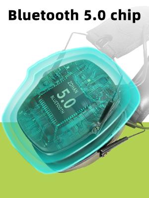 035 Bluetooth 5.4 Shooting Ear Protection Earmuff, Active Noise Canceling, Hearing Protection with Sound Amplification (Green Bluetooth)