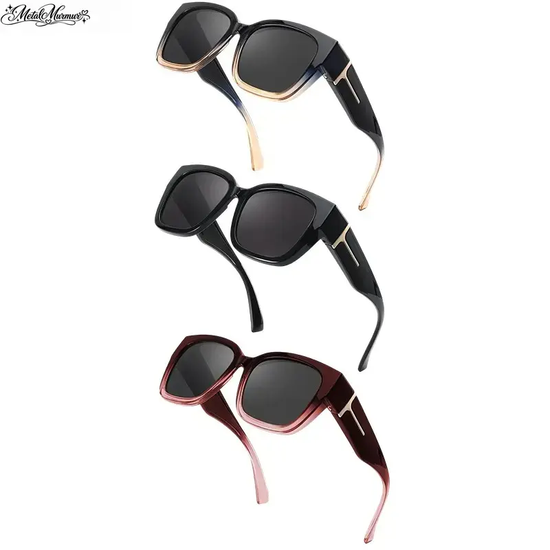 Unisex Trendy Rectangle Sportive Sunglasses 3-Pack - Polarized Lenses, UV400 Anti-Glare, Fit-Over Keeps Your Own Frames, Shades Driving, Comfortable Long Wear, Daily Casual, 1 Size