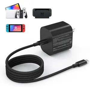 60W Charger Compatible with   2/1, Lite/LITE/OLED, 20V/3A AC Adapter,PD 3.0   with 6.6FT USB-C  & TV Mode Support