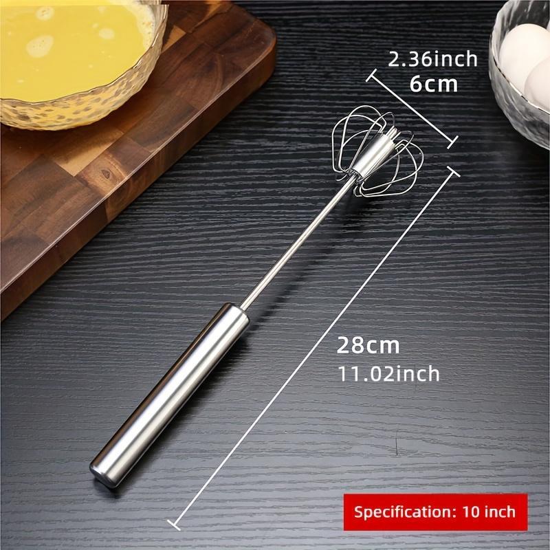 1 Large Stainless Steel Semi-automatic Egg Beater, Home Baking Tool, Manual Cream and Egg Mixer, Household Push-type Egg Beater - a Multifunctional Tool for Egg Beaters, Milk Frothers, and Push-type Mixers - Kitchen Utensil for Mixing, Beating Eggs