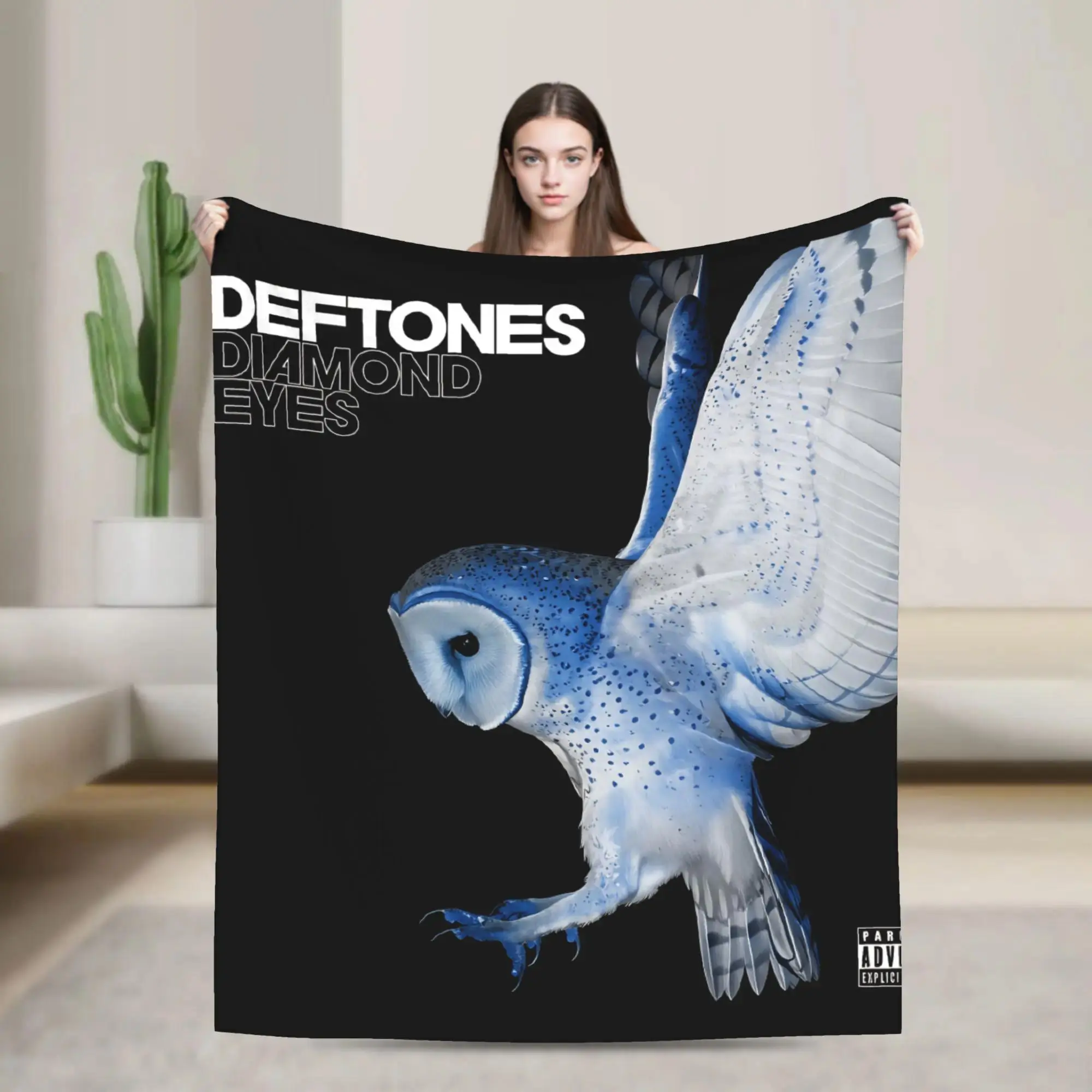 Deftones Metal Band Flannel Blanket, Soft Warm Music Throw Blanket for Couch Chair Picnic