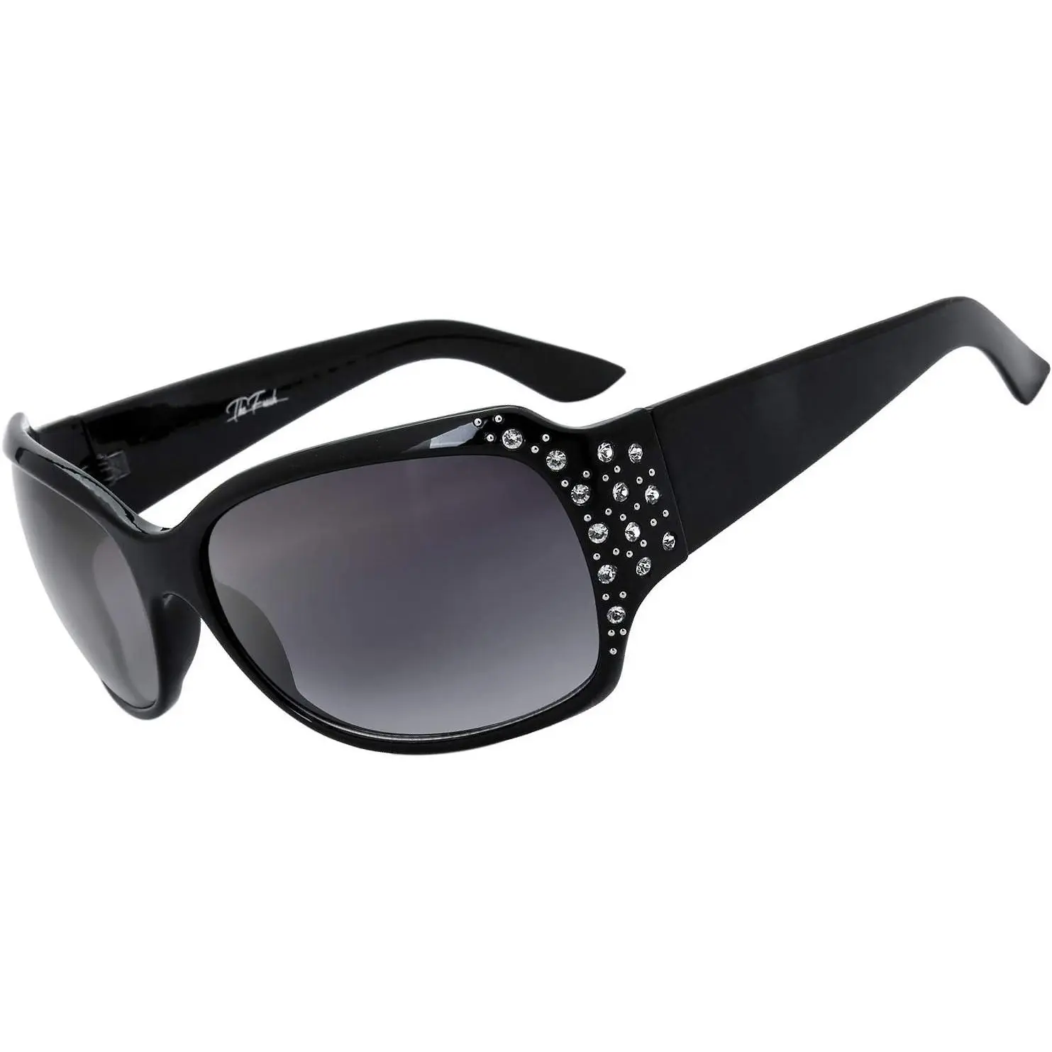 Trendy Classic Women Hot Fashion Rhinestones Sunglasses with  Box