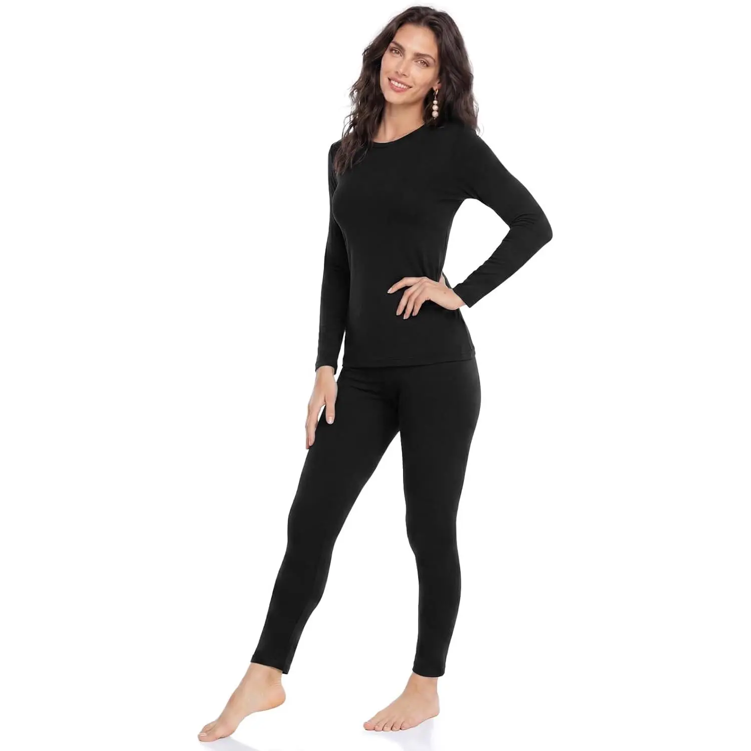 Thermal Underwear for Women Long Johns Set Fleece Lined Winter Cold Weather |   Warm Long Sleeve Top & Leggings, Moisture-Wicking, Heat Retention Without The Bulk, Ideal For Skiing, Outdoor, Lounge Set