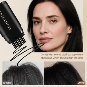 Quick Hair Dye Stick, Portable Design, Natural Shine, 3 Colors Available, 10g, Fast Coverage, Easy to Use, Single Item