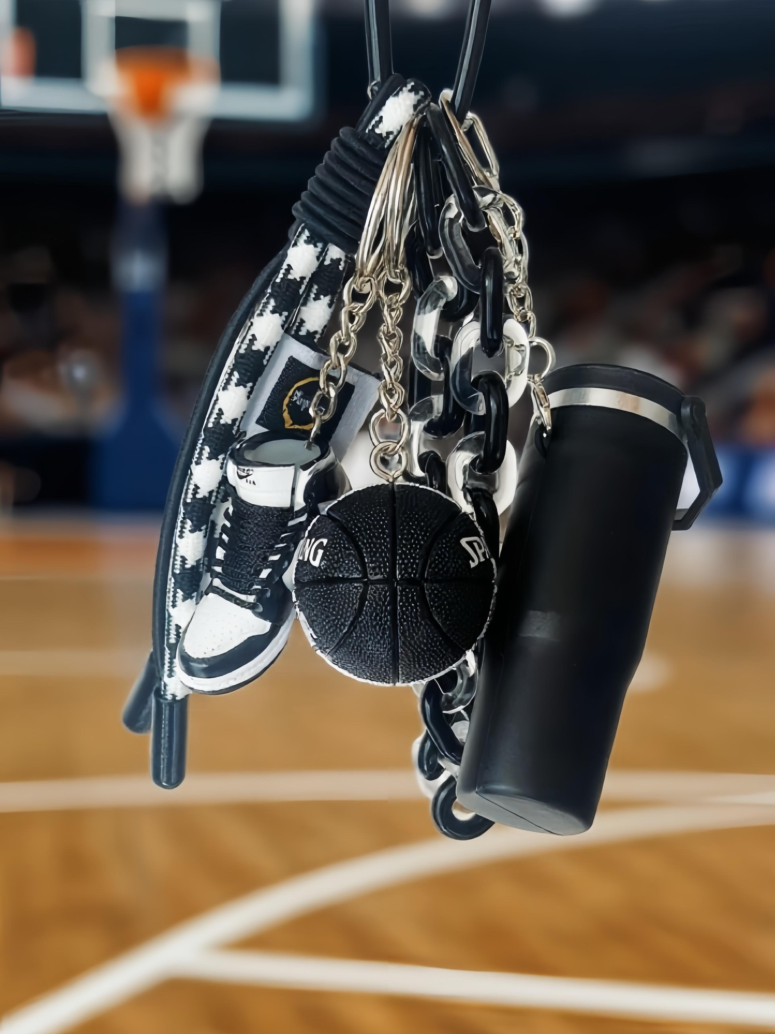 Basketball Theme Bag Charm, Sports Accessory, Basketball Peripheral Decoration, Casual Style, All Seasons, Bag Charm Keychain