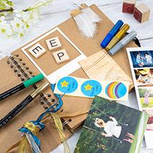 Bstorify Scrapbook Album 60 Pages (8 x 8 Inch) Brown Thick 200gsm Kraft Paper, Photo Album Scrapbook, Memory Book - Ideal for Your Scrapbooking Albums Art & Craft Projects