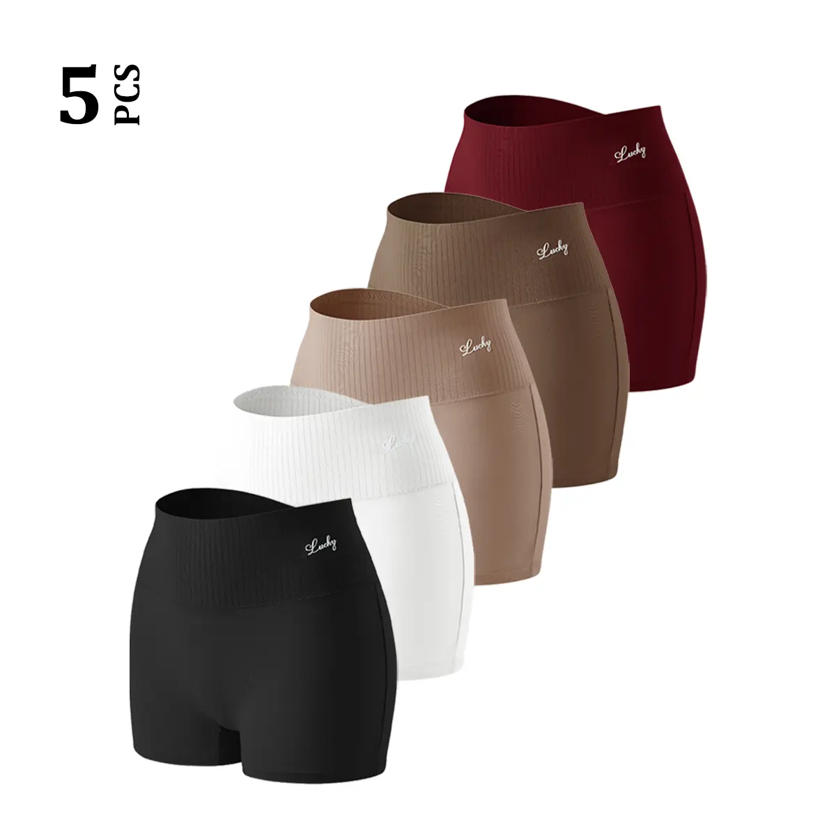 5PCS:Black, skin, white, red, dark brown