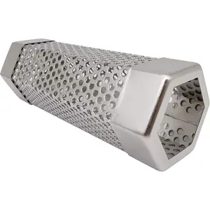 Smoker Smoke Tube Box for Pellets Grill, 304 Stainless Steel BBQ Cold Smoker Generator Tube, 2.5 Hours of Billowing Hot or Cold Smoking - 6" Hexagon - 1Pack