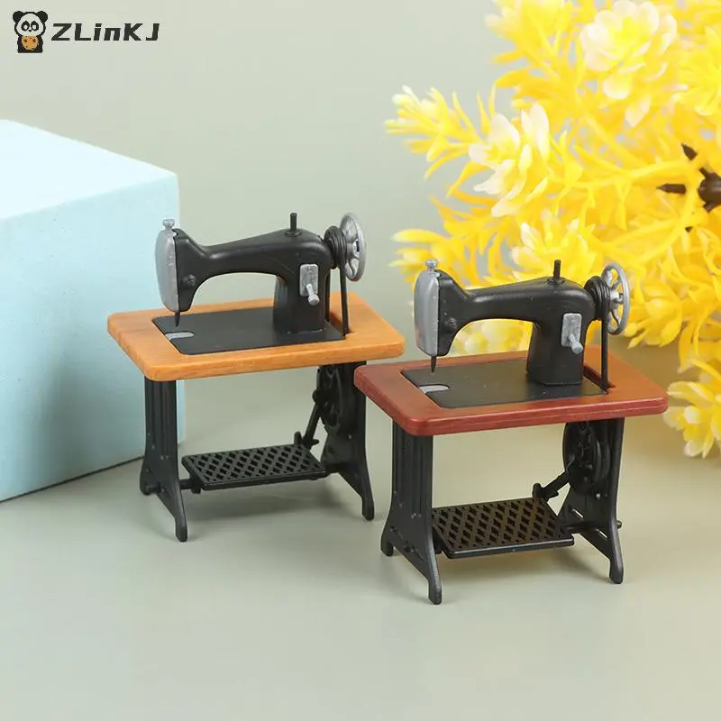 ▶1Pc 1:12 Dollhouse Miniature Sewing Machine Model Doll Furniture Decor Toy