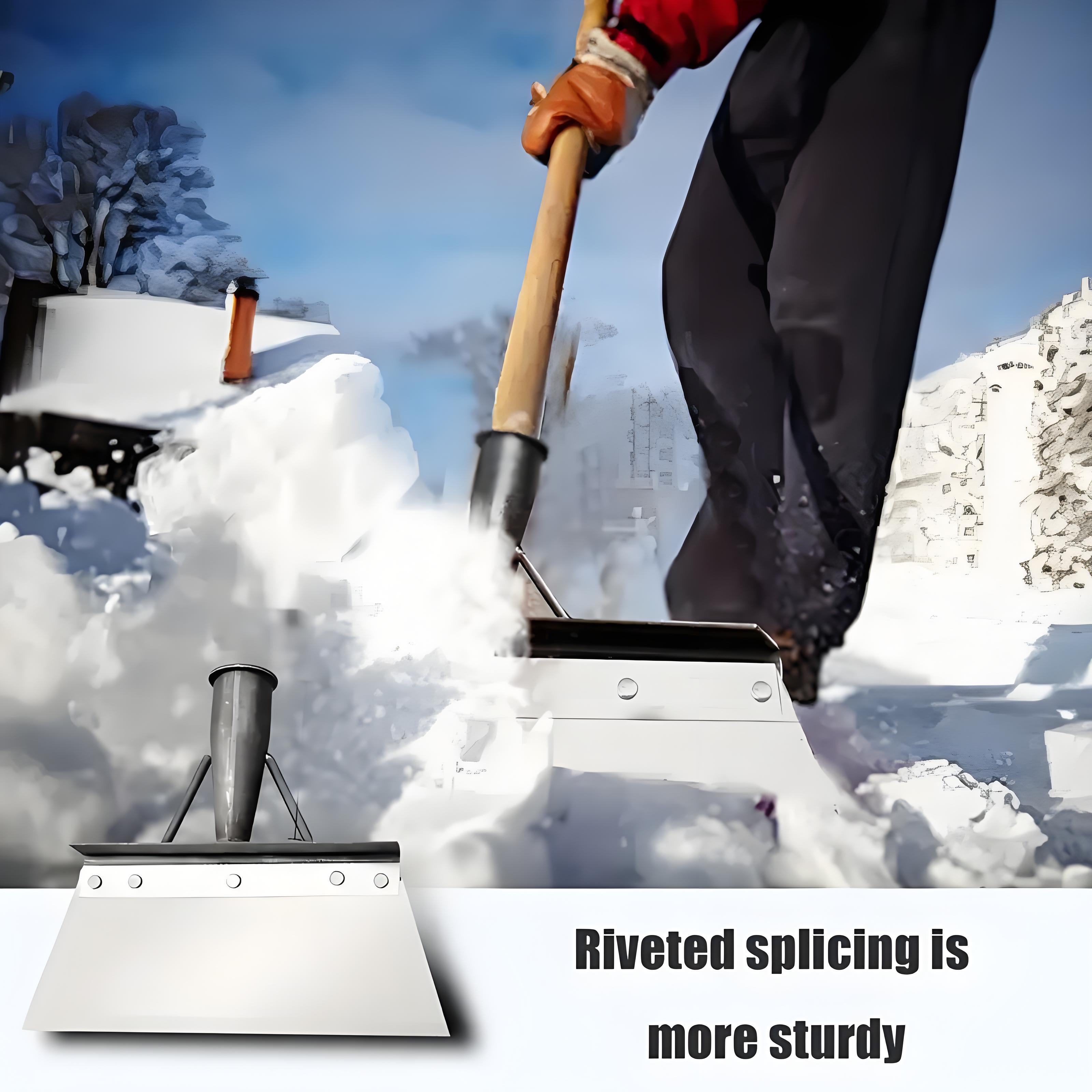 Heavy-Duty Stainless Steel Shovel Multi-Functional Garden Cleaning Tool with Ergonomic Design for Moss Weeds and Snow Handle-Free Gardening Shovel Manganese Steel Trenching Spade Steel Snow Shovel