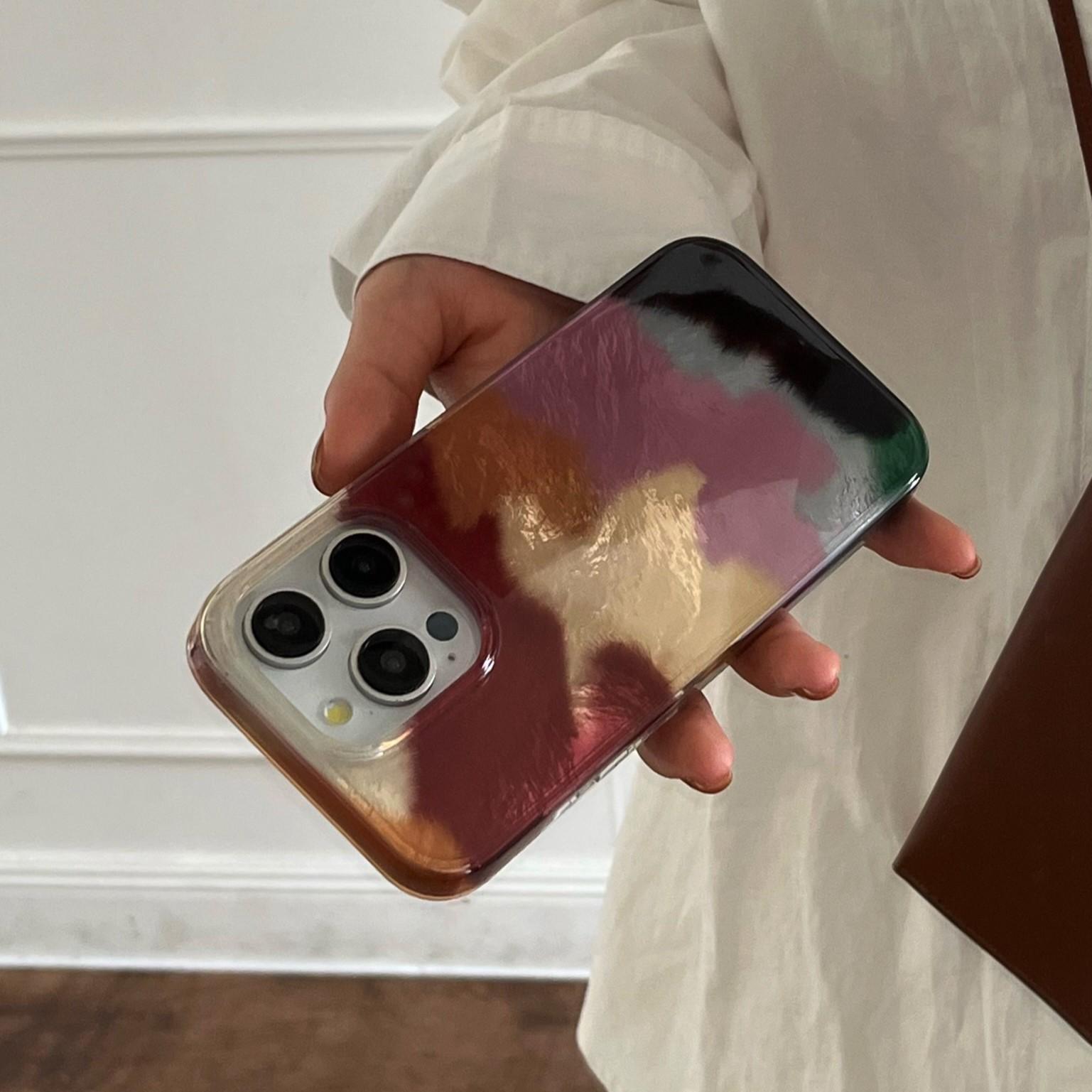 Abstract Marble Pattern Phone Case, Fashionable Phone Protective Cover, Phone Accessories Compatible with iPhone17 16 15 14 13 12 11Pro/Pro Max