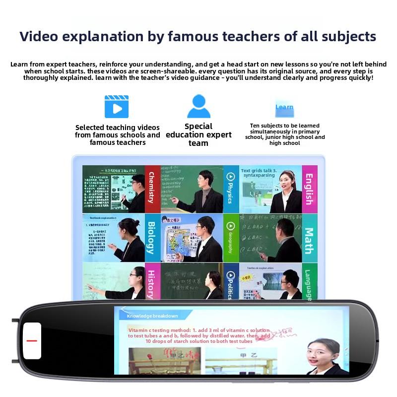 All-Subject Intelligent Student Reading Pen Scanning Pen Offline Large Screen Dictionary Pen Photo Q&A English Translation Pen