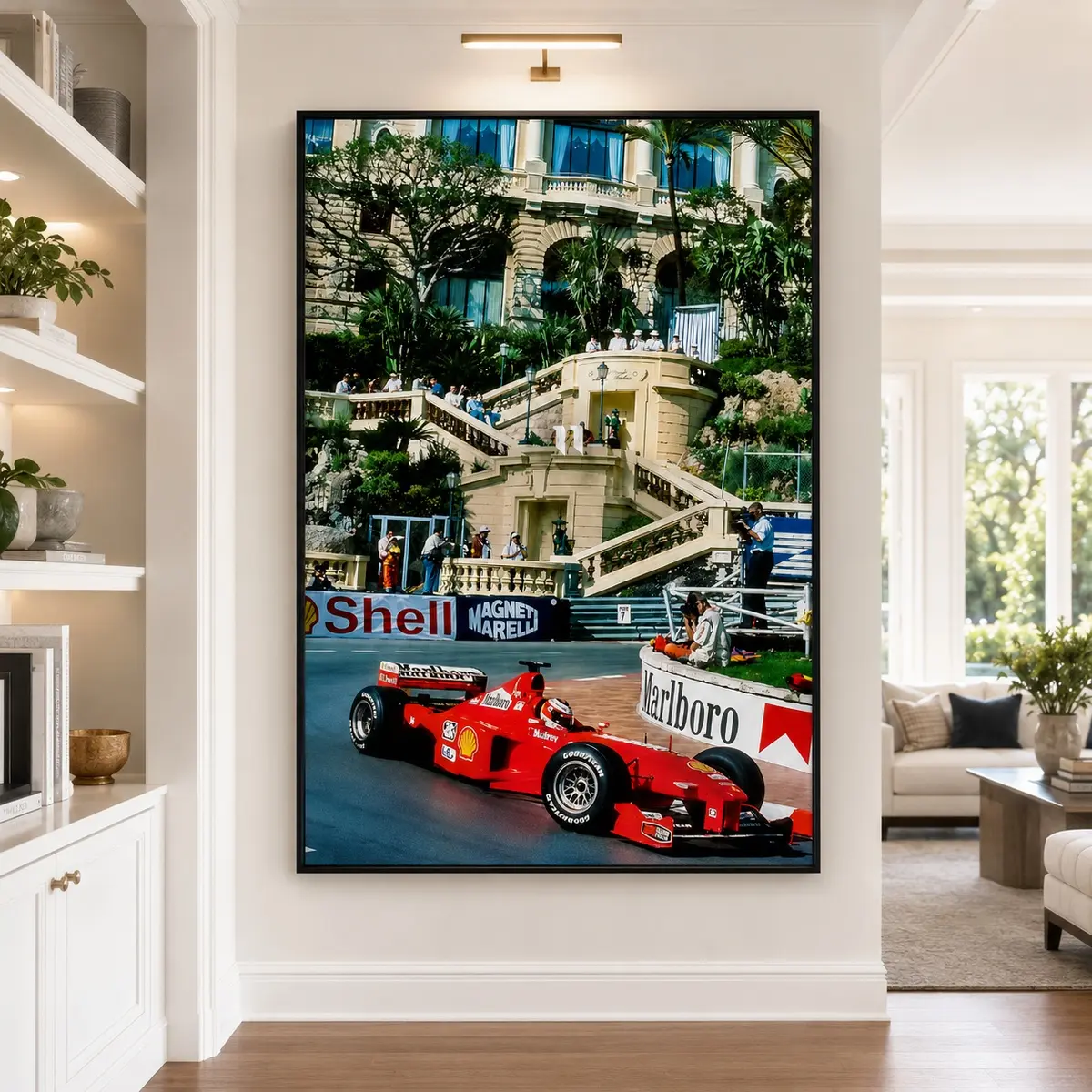 Vintage F1 Monaco Canvas Poster Print - Multi-Size Retro Racing Artwork, Bedroom Decor, Contemporary Artistic Home Wall Decor, Vintage Car Motorsport Dorm Gift, Safe Packaging,art poster