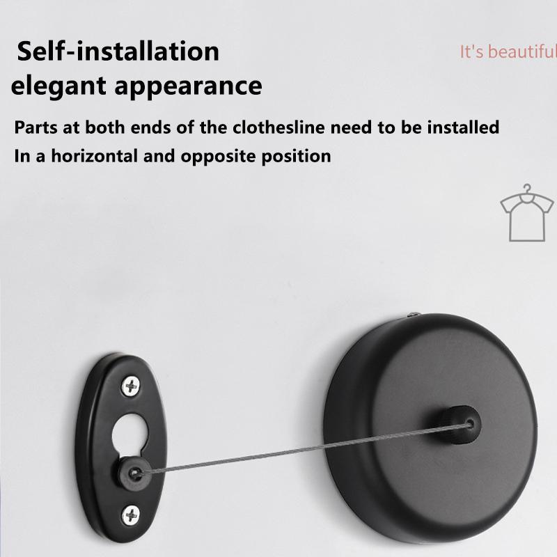 Stainless Steel Washing Line, 1 Count Wall Mounted Retractable Clothes Line, Indoor & Outdoor Clothes Line, Laundry Tools & Accessories