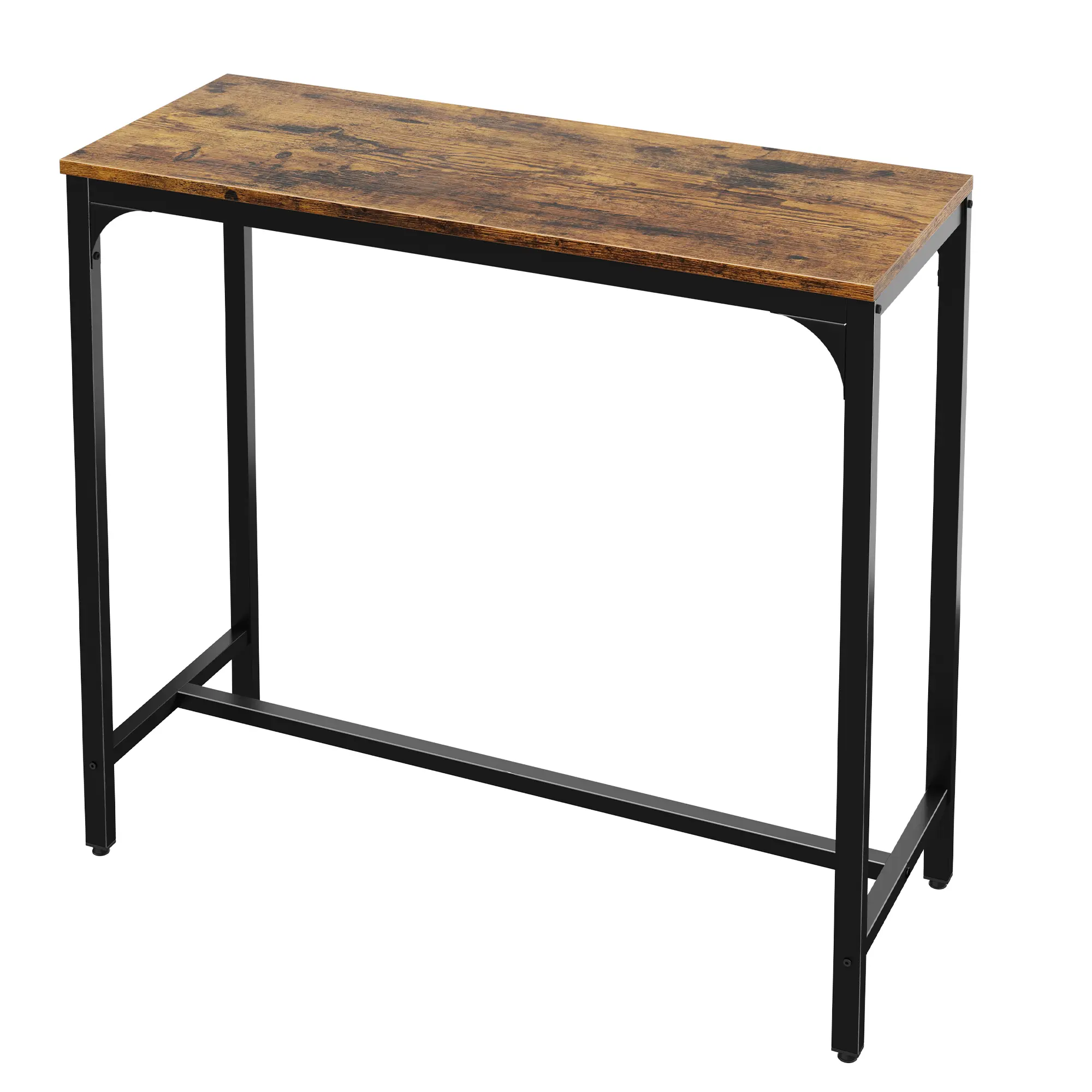 Gaomon Counter Height Rectangular Bar Table - Sturdy Metal Legs, Narrow Indoor Kitchen Island Pub Table
