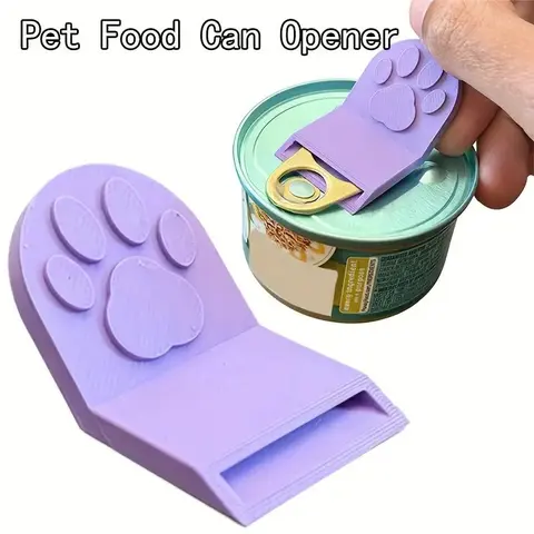 3-Piece Pet Can Opener Set, Plastic Can Openers, Kitchen, Cute Cat Paw Design, Large Size, Non-Slip, Ideal Gift for Nail Enthusiasts, Prevents Hand Injuries