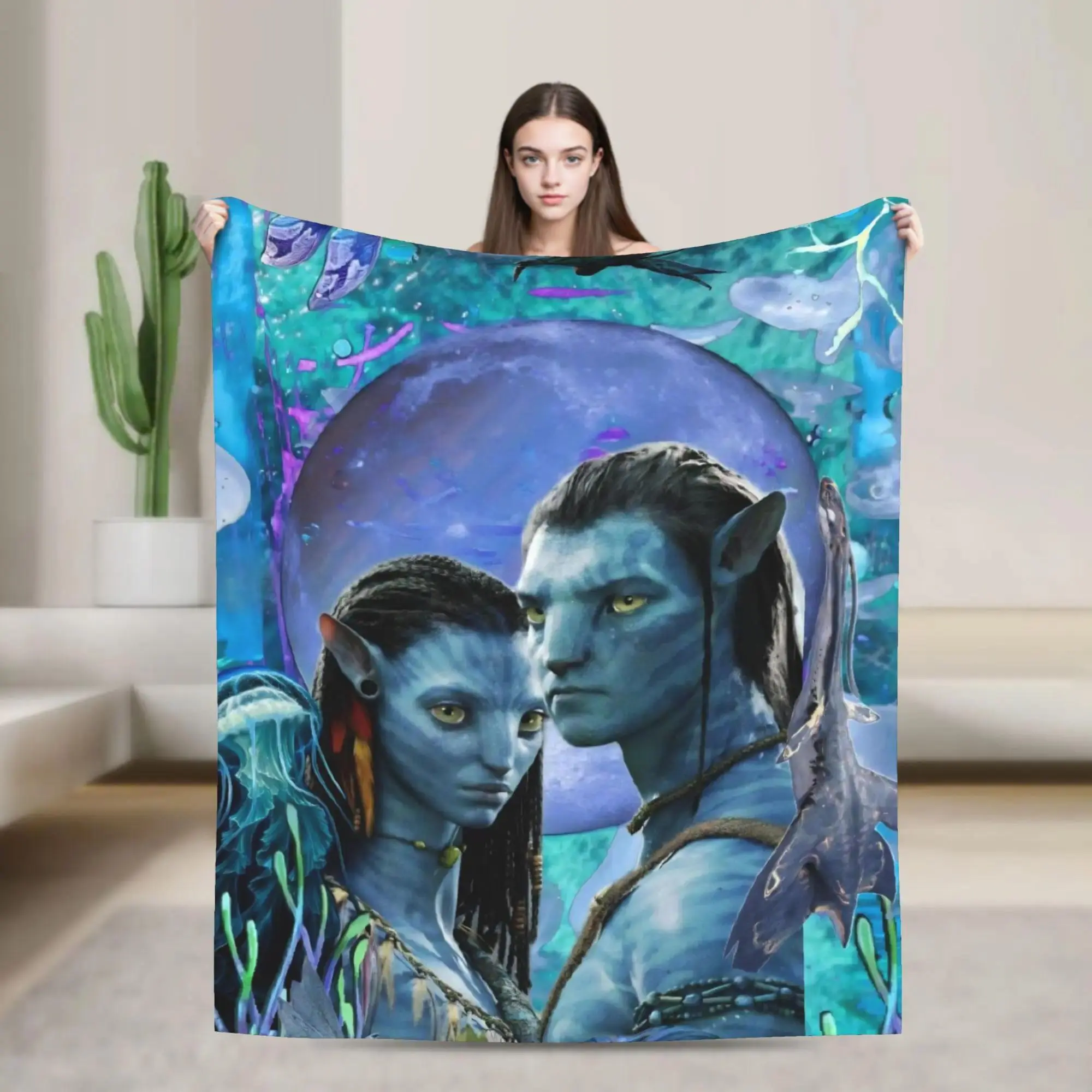 Avatar Movie Flannel Throw Blanket Soft Warm Cozy Travel Home Gift